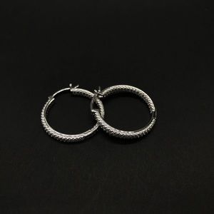 Silver Diamond Crested Earrings